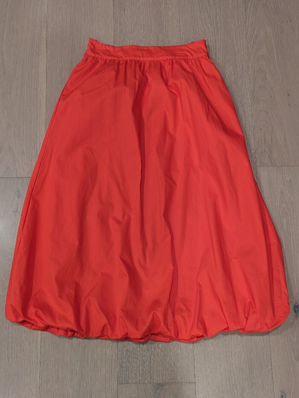 Women’s Red A-Line Skirt With Bubble Hem